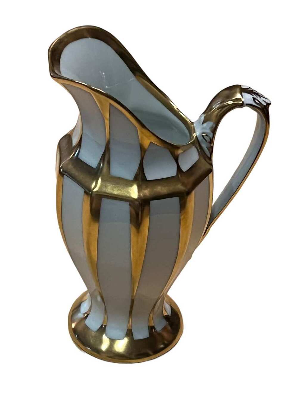 Regal German Forstenberg Grecque Athena Heavy Gold Gild Porcelain Cream Pitcher